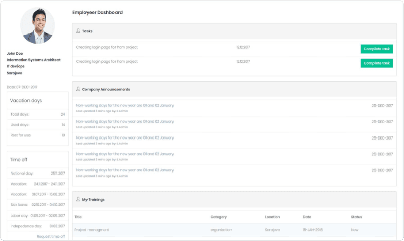 Emplyee Dashboard